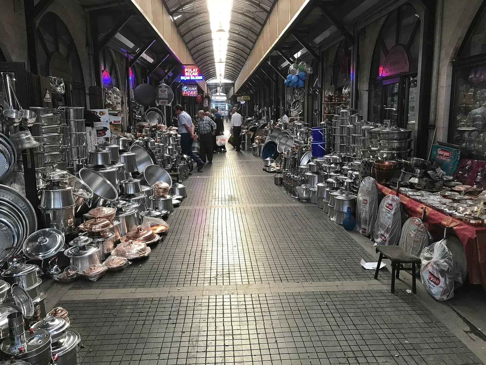 Malatya; Coppersmiths’ Bazaar in the downtown of Malatya in Turkey.