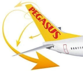 Pegasus Airlines logolu uçak grafiği