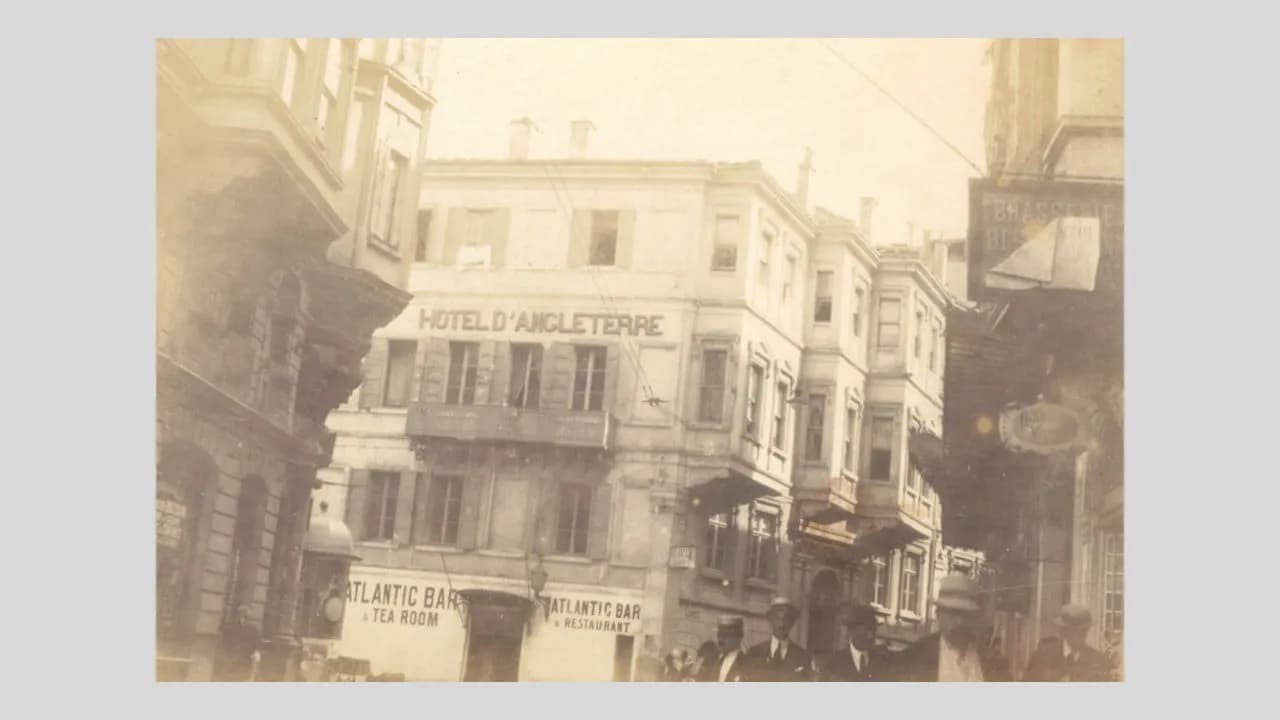Hotel d'Angleterre'nin 19. yüzyıl fotoğrafı, Pera